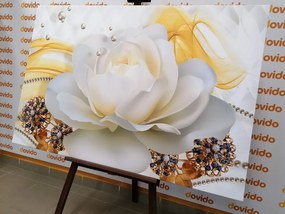 Stampa su tela – Rose di lusso con astrazione