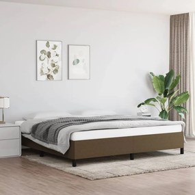 Giroletto senza materasso marrone scuro 200x200 cm in tessuto