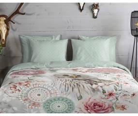 Biancheria da letto verde in flanella per letto singolo 140x200 cm Omaira – HIP