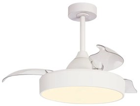 Ventilatore da soffitto Alaska bianco, Ø 43 cm, CCT, dimmerabile, MANTRA IP20