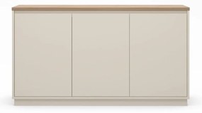 Cassettiera beige con effetto rovere 152x84x40 cm Loreta – Marckeric