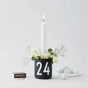 Candeliere in porcellana nera - Design Letters