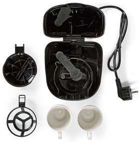 Nedis KACM140EBK - Macchina da caffè per due tazze 450W/230V 0,25 l