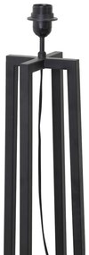 Lampada da terra con piedistallo nero opaco 130 cm Miley - Light &amp; Living