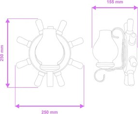 Brilagi - Applique TIMONA 1xE14/40W/230V faggio/noce