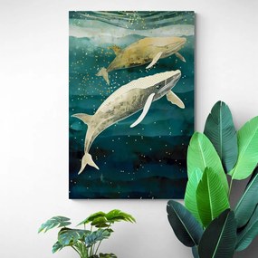 Stampa su tela – Balene nell'oceano