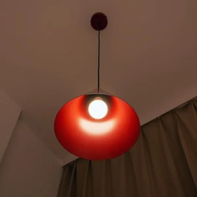 Lampada a sospensione con cavo ETNA II 1xE27/15W/230V diam. 25 cm rossa
