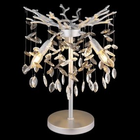 Globo 64138TS - Lampada da tavolo QUEENA 3xE14/40W/230V argento