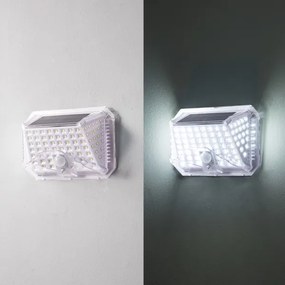 Brilagi-LED lampada solare da parete WALLIE LED/4W/5,5V argento con sensore