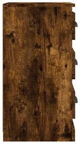 Credenza rovere fumo 36x35,5x67,5 cm in legno multistrato