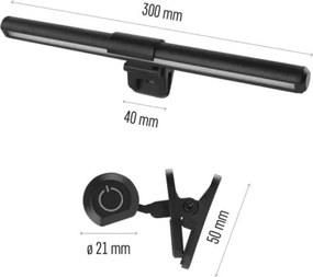 LED Illuminazione touch monitor dimmerabile LED/5,6W/5V 30 cm CRI 95
