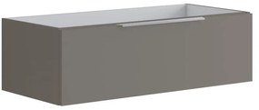 Mobile da bagno sotto lavabo Brera laccato opaco grigio londra laccato opaco L 99.5 x H 30 x P 45.5 cm 1 cassetto, lavabo non incluso