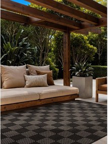 Tappeto da interno/esterno nero/color crema 160x230 cm Haringey Dorothy – Ted Baker