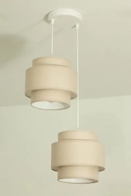 Brilagi - Lampada a sospensione su cavo RESNA 2xE27/60W/230V Ø 30 cm beige