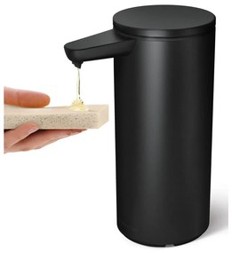 Dispenser di sapone in acciaio touchless nero opaco da 414 ml - simplehuman