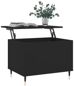 Tavolino da salotto nero 60x44,5x45 cm in legno multistrato
