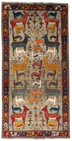 Gabbeh Tappeto persiano 280 x 140 (Iran) Annodato A Mano