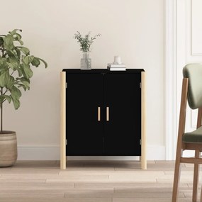 Credenza Nera 62x38x70 Cm İn Legno Multistrato /