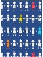 Harlequin Carta da parati Reggie Robot - blau/ bunt