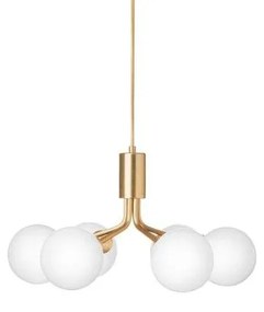 Nuura - Apiales 6 Lampada a Sospensione Brushed Brass/Opal Nuura