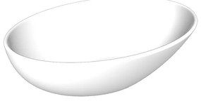 Lavabo da appoggio rettangolare in ceramica bianco