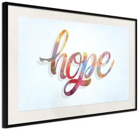 Poster  Colourful Hope  Cornice Quadri Cornice nera con pass-partout, Larghezza x Altezza Home decor 60x40