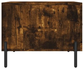 Tavolino da Salotto Rovere Fumo 50x50x40 cm Legno Multistrato