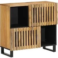 Credenza 80x34x75 cm in Legno Massello di Mango Grezzo 377569