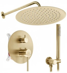 Set doccia da incasso Rea Foss Clif Brush Gold + BOX