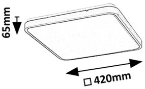 Rabalux 71434-Plafoniera LED dimmerabile da bagno ALENZO LED/36W/230V IP44 nero +RC