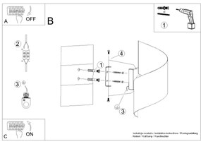Sollux SL.1309 - Applique TALASSA 1xG9/8W/230V nero