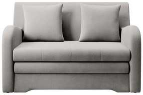 Divano grigio chiaro allungabile e rivestimento in velluto 130 cm Ario – ELTAP