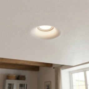 Portafaretto Rotondo Ø130x50mm GU10 in Gesso Pitturabile