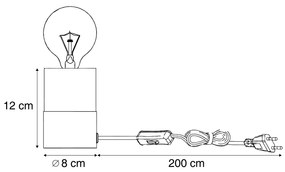 Lampada da tavolo moderna nera in marmo - Marissa