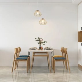 Lampadario a sospensione con filo CEED GOLD 2xE27/60W/230V diametro 28 cm bianco/oro