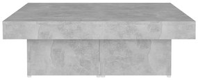 Tavolino da salotto grigio calcestruzzo 90x90x28cm truciolato