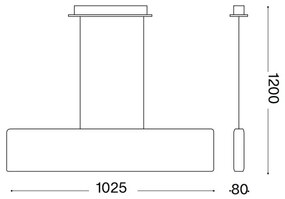 Ideal Lux - Lampadario LED a sospensione con filo DESK LED/32W/230V 102,5 cm CRI 90 nero