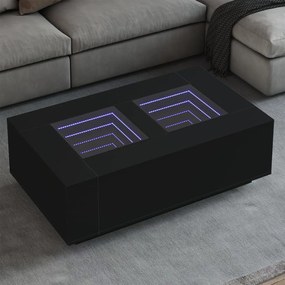 Tavolino Da Salotto Con Led Infinity Nero 116x69x40 Cm /