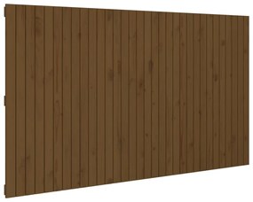 Testiera da parete miele 204x3x110 cm in legno massello di pino
