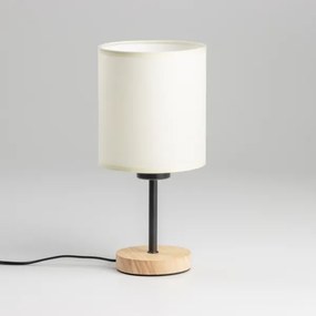 Brilagi - Lampada da tavolo NUBILA WOOD 1xE27/25W/230V quercia/nero/color crema