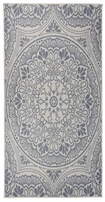 Tappeto Da Esterni A Tessitura Piatta 100x200 Cm Motivo Blu /