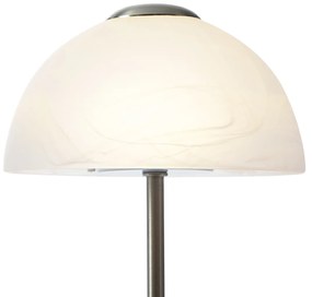 Lampada da tavolo di design in acciaio con vetro opale con LED dimmerabile - Joya
