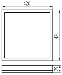 Kanlux 31534 - Plafoniera LED AZPO LED/22W/230V 42x42 cm IP54 bianca