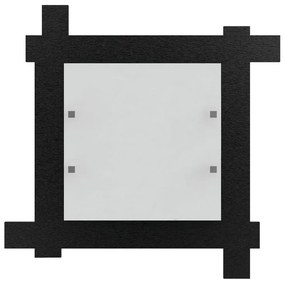 Plafoniera moderno Leone LED , in acciaio, nero50x50 cm,