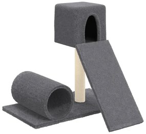 Albero per gatti con tiragraffi in sisal grigio scuro 59 cm