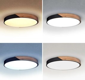 Brilagi - Lampada dimmerabile a LED PILANA LED/60W/230V rovere/nero Ø 58,5 cm + telecomando