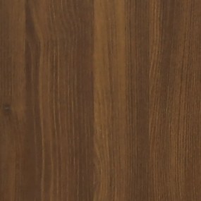 Comodino rovere marrone 100x35x40 cm legno multistrato