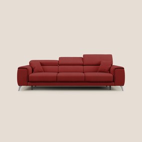 Fusion divano con 3 sedute allungabili in tessuto smacchiabile T05 rosso