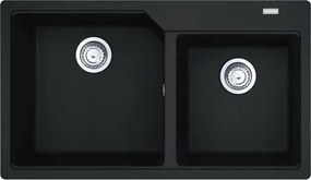 Lavello sopratop 2 vasche in fragranite nero FRANKE City L 50 x L 86 cm