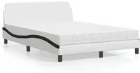 Letto con Materasso Nero e Bianco 120x200 cm in Similpelle 3208383